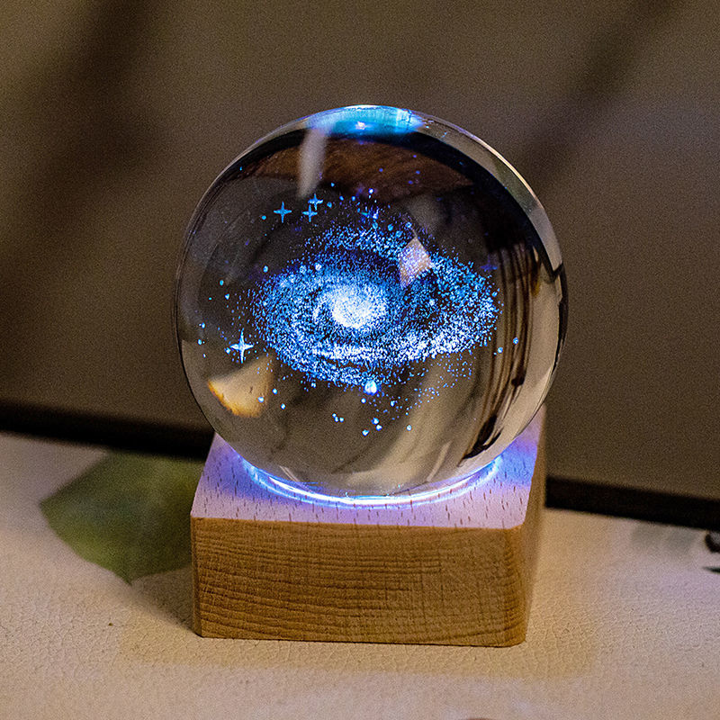 【京选优品】浪漫夜光星球灯宇宙系列发光水晶球水晶星空小夜桌面卧室