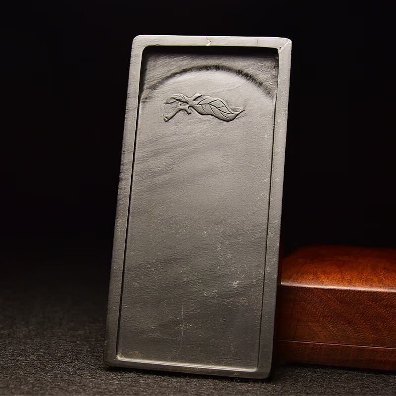 国家非遗纯手工雕刻天然原石老坑精品叶九坑眉纹歙砚端砚书法专用珍藏