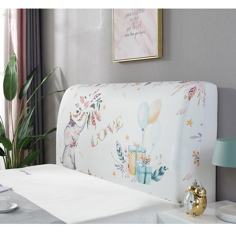 美凡居 床头罩防尘套罩全包软包加厚弹力通用罩子欧式弧形实木床一米