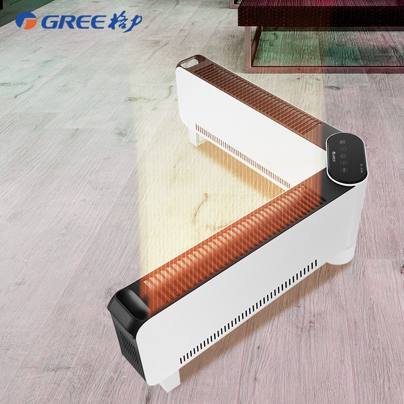 格力（GREE）取暖器家用/可折叠防水踢脚线取暖器/遥控移动电暖器/浴室取暖电器（NJE-J6020B）