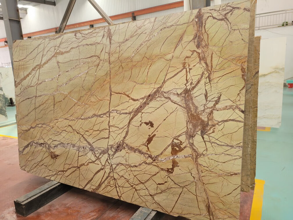 美克杰大理石热带雨林绿背景墙楼梯墙面地面加工