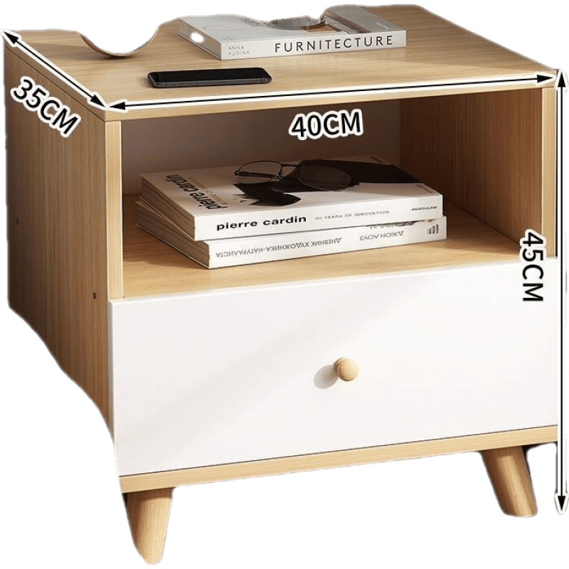 床头柜带锁实木床头柜家用卧室床边柜简约现代简易收纳柜迷你小型轻奢储物柜 掌柜款(需安装)橡木色