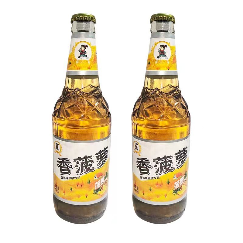 i陕西西安克里马擦果啤菠萝啤味508ml瓶装啤酒碳酸饮料 克里马擦菠萝