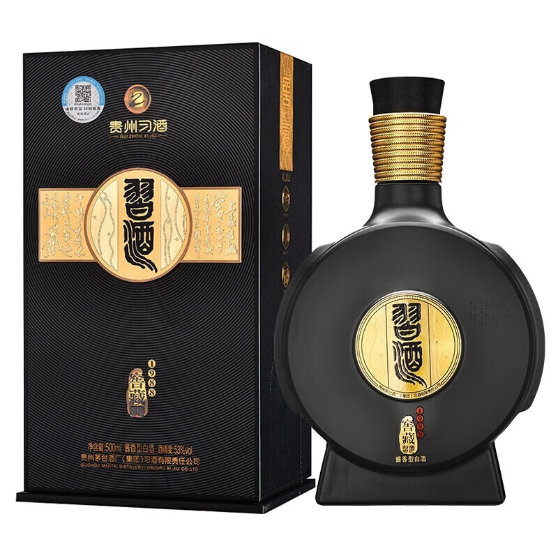 习酒 贵州习酒 53度 酱香型白酒 53度 500ml 1瓶 窖藏1988
