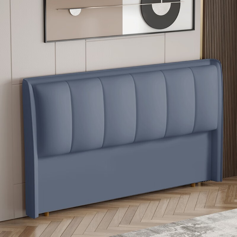 艾美墅 高档家具双人定制轻奢现代简约实木床头定制科技布落地大床头