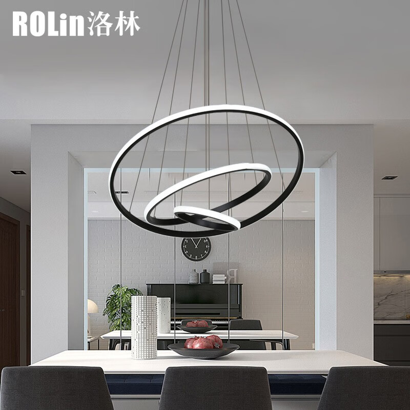 洛林(ROLin)led卧室灯客厅吸顶灯具圆形工业轻奢后现代北欧大气简约 87W悦动