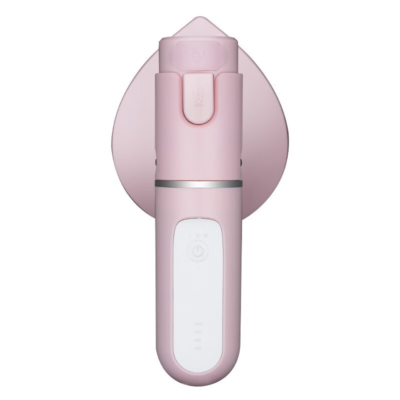 元族充电式无线电熨斗手持迷你便携式宿舍熨衣服熨烫机家用旅行挂烫机 粉色-无线充电-3档调温