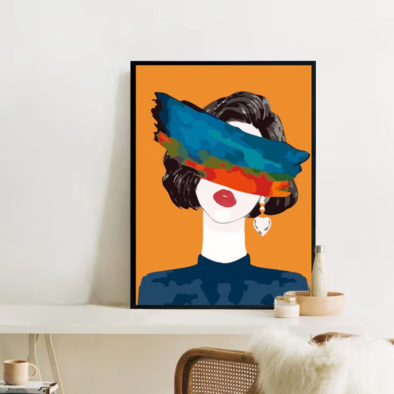 diy数字油画手工填色装饰解压治愈手绘丙烯油彩画风景人物 zl163-追梦