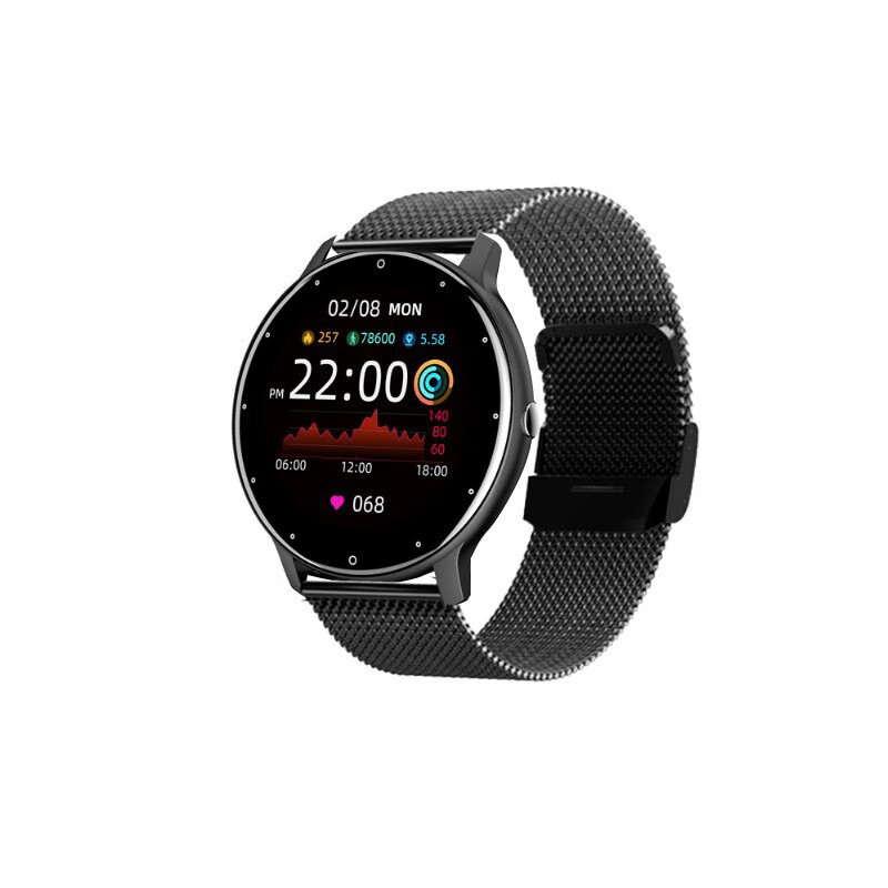 【 Dafit】ZL02D智能手表心率血压运动女士男士手表环钢黑色
