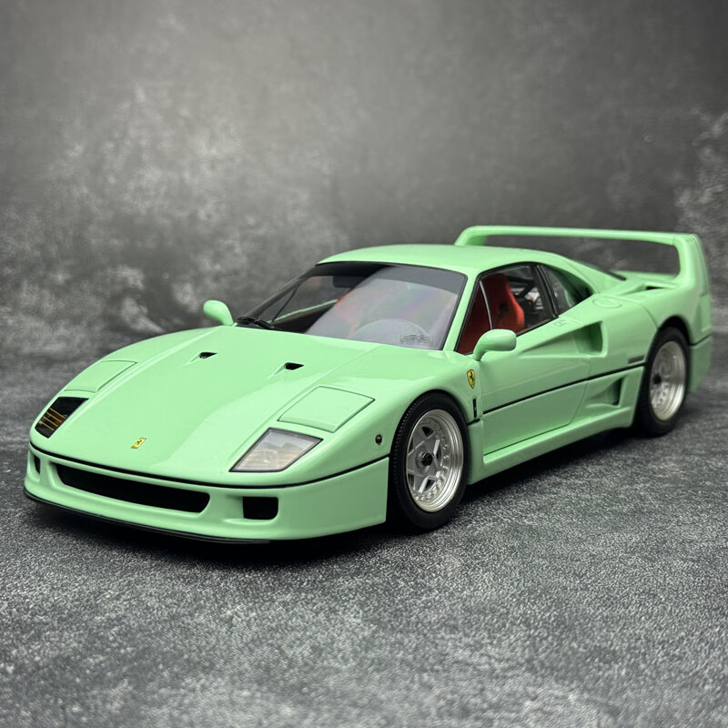 京商京商 1:18 Ferrari 法拉利F40 紅色合金全開汽車模型跑車收藏展示 綠色