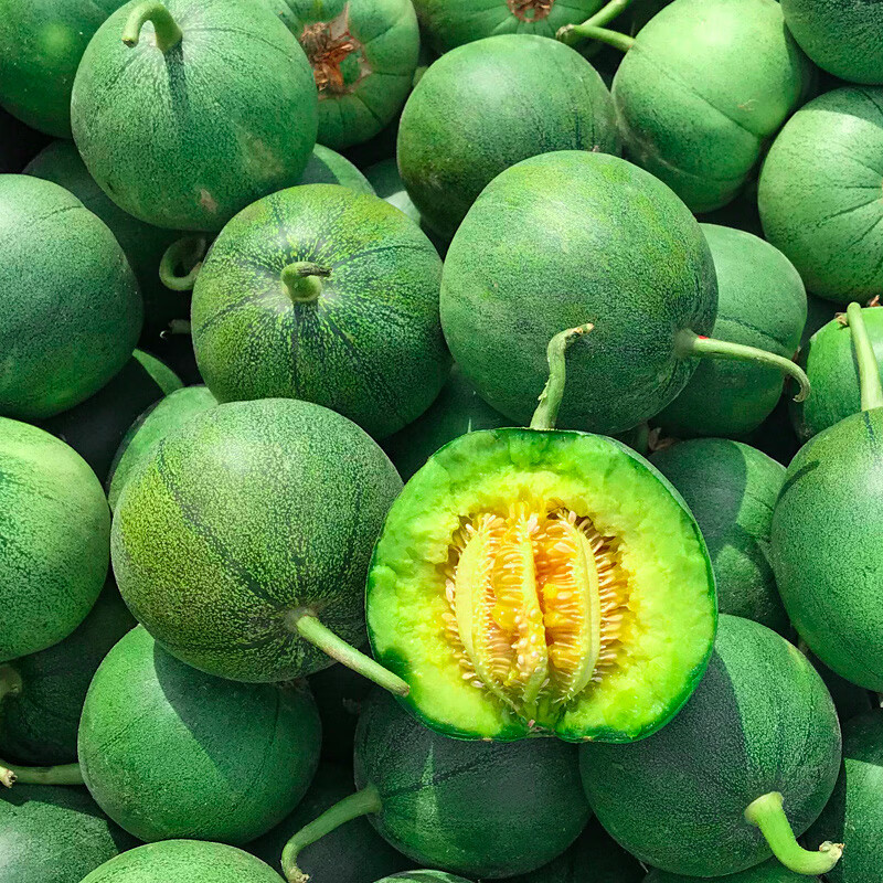 伯贤绿宝石甜瓜小香瓜新鲜水果应季东北绿瓜5斤当季