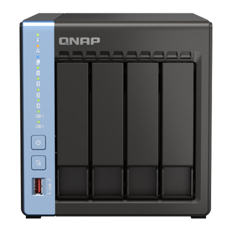 QNAP 威联通 TS-464C 4盘位8G内存四核心处理器网络存储服务器内置双M.2插槽NAS（含希捷企业盘16T