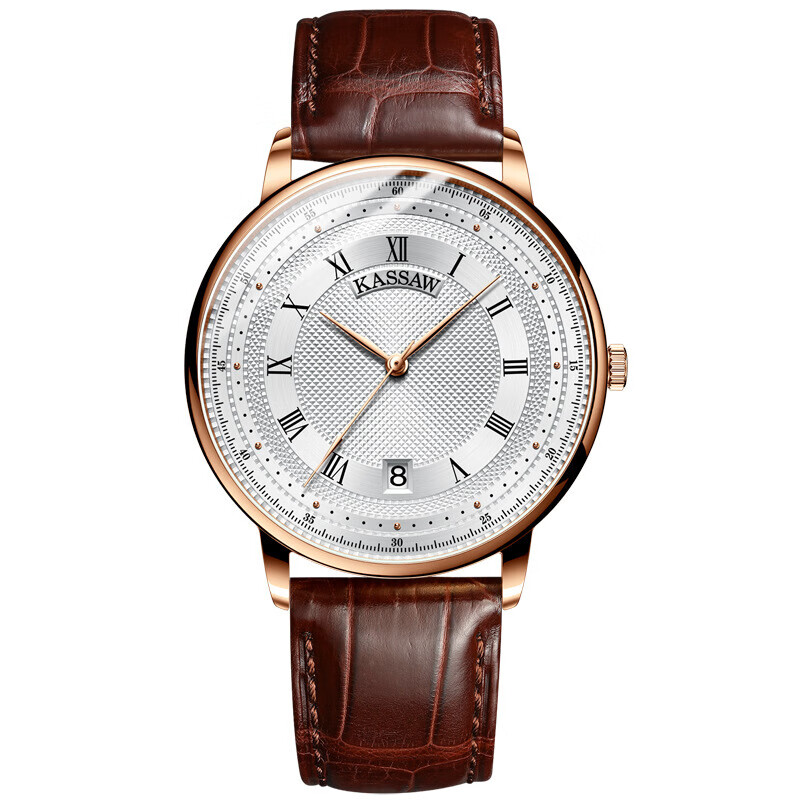 kassaw品牌卡梭手表男士全自动机械表男表时尚超薄防水瑞士风格珐琅新
