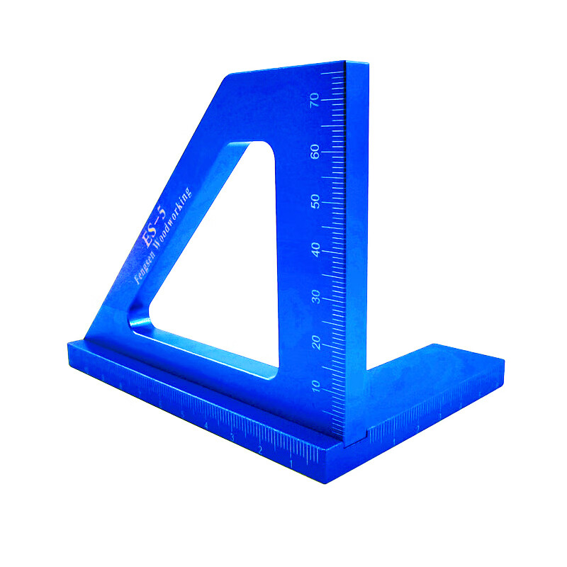 es-5铝合金高精度三角尺45度划线尺90度角度尺木工划线工具高度尺