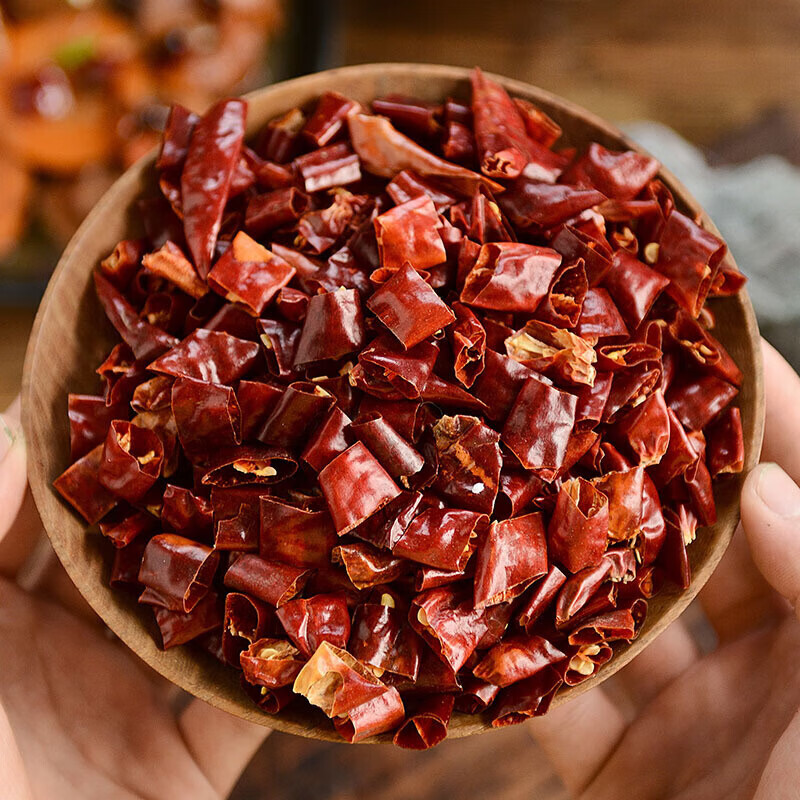 宜享健康无籽干辣椒段辣椒节朝天椒香辣中辣可磨