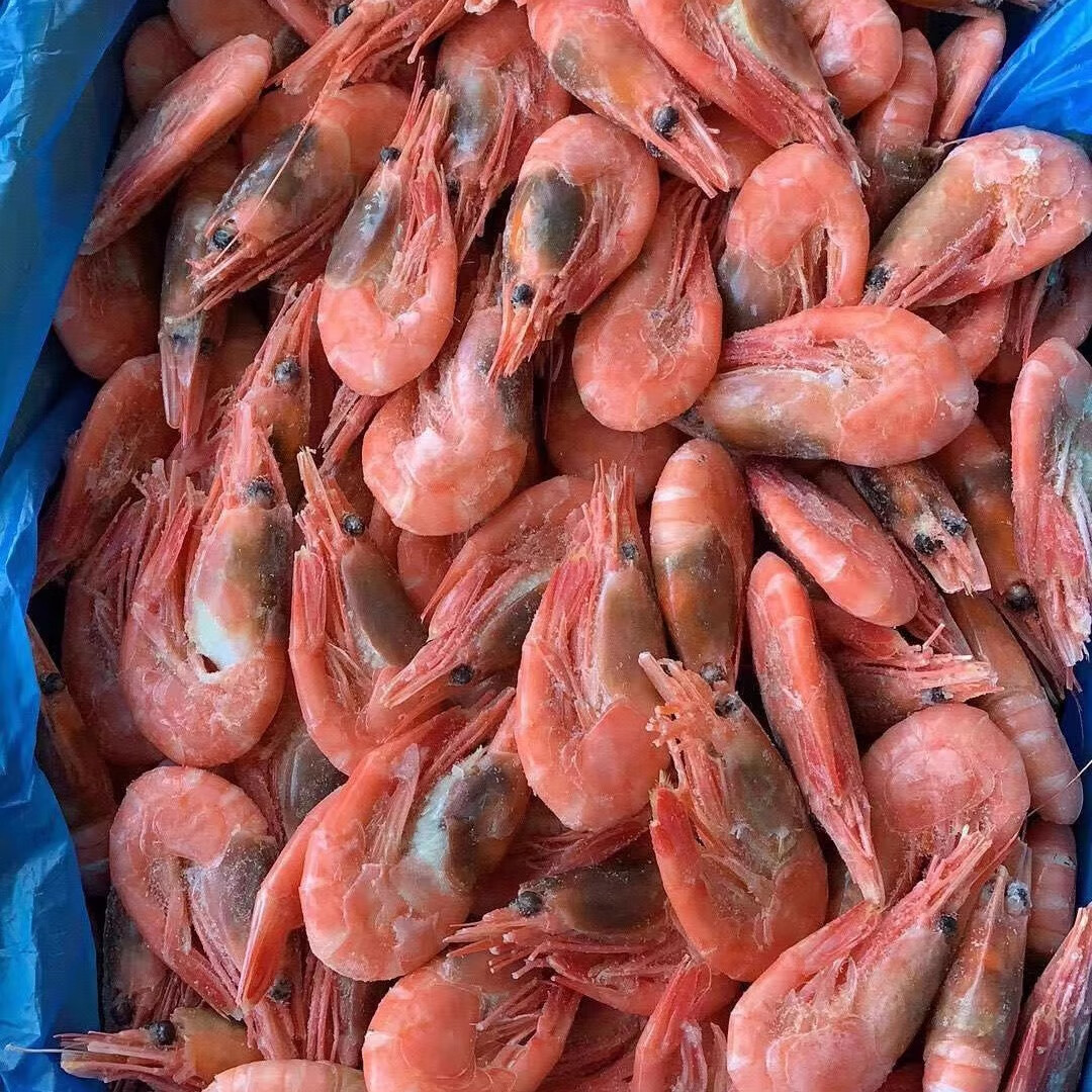 思其味大皇冠北极甜虾头籽海藻头黑头青灰头北极虾冰虾元宝虾海鲜水产