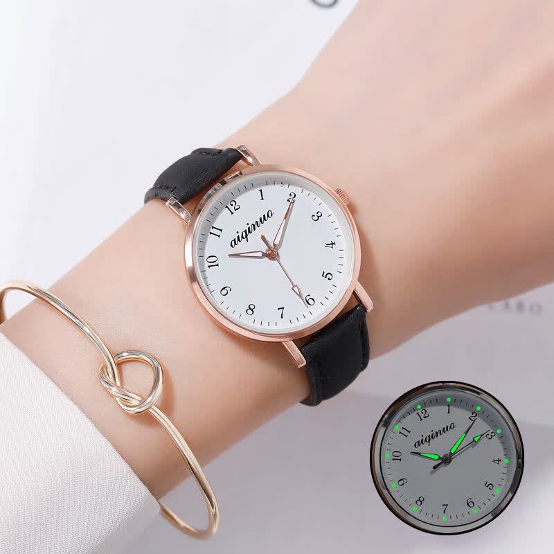 ins时尚风女士手表成人学生韩版简约防水夜光少女心星空防水女表石英