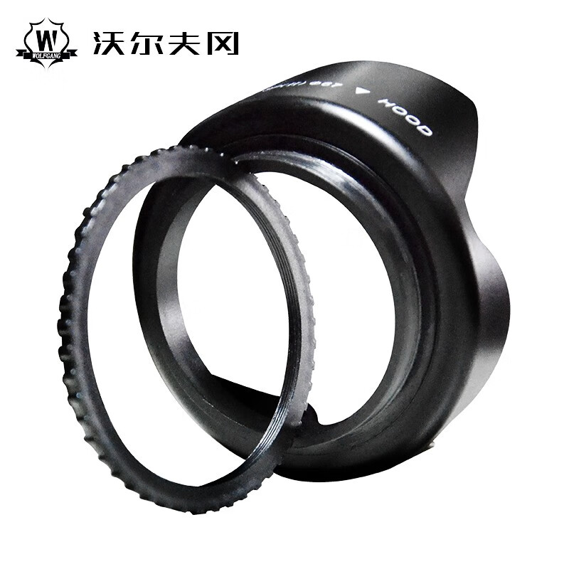 沃尔夫冈(WOLFGANG)螺口遮光罩旋转安装在镜头前端的遮光罩 82mm 螺纹口遮光罩
