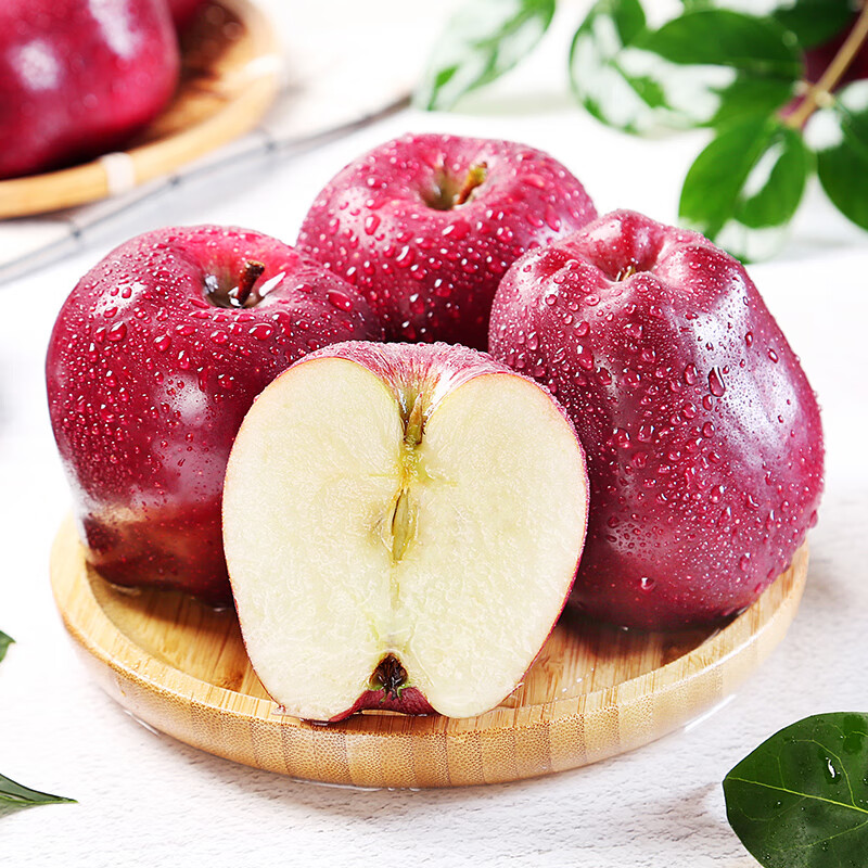 京蚨鲜甘肃天水花牛苹果粉面苹果新鲜水果礼盒 9斤精选中果【70-75mm】净重8.5