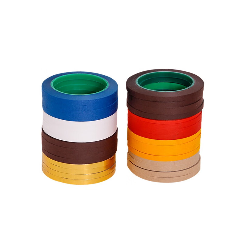 新品书画裱画材料7mm50米咖啡局条装裱机器带胶膜距条包边条绫子校铆