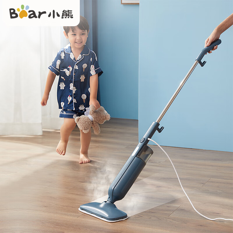 小熊（Bear）蒸汽拖把电动拖地机洗地机家用地毯清洗机多功能一体机擦地机高温蒸汽清洁机吸尘器