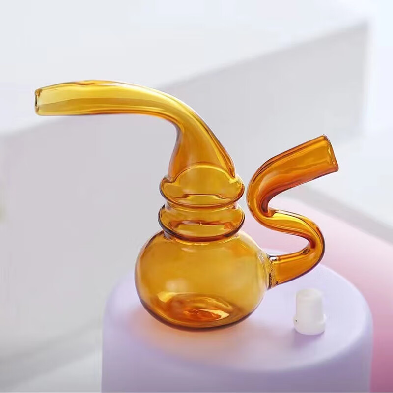 龙浩腾彩色水烟斗玻璃水烟嘴筒男士专用老式过滤水斗壶透明水烟袋