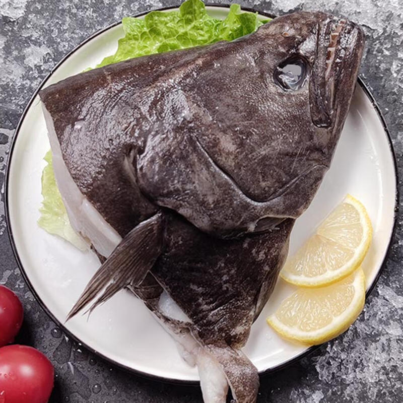 麦易优 俄罗斯冷冻鸦片鱼头350-400克 碟鱼头 海鲜鱼类可做剁椒鱼头