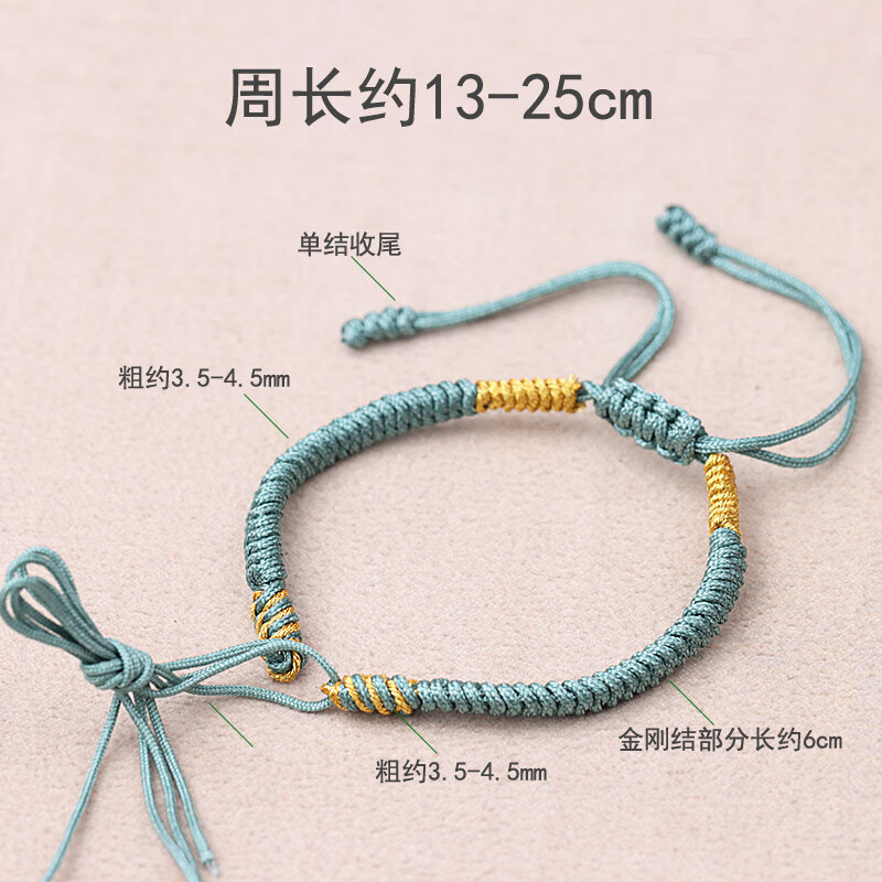 晗遐领花军恋编织绳手绳半成品自编手链材料橄榄枝五角星手环军人红绳