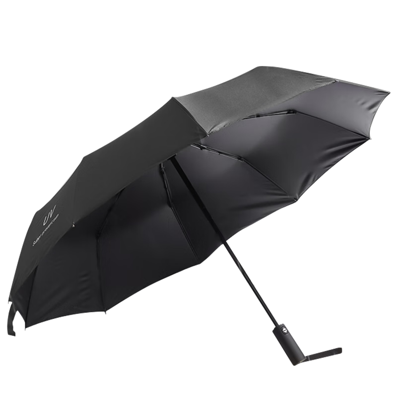 惠寻 京东自有品牌 10骨全自动雨伞 晴雨两用加大遮阳伞黑胶伞 黑色