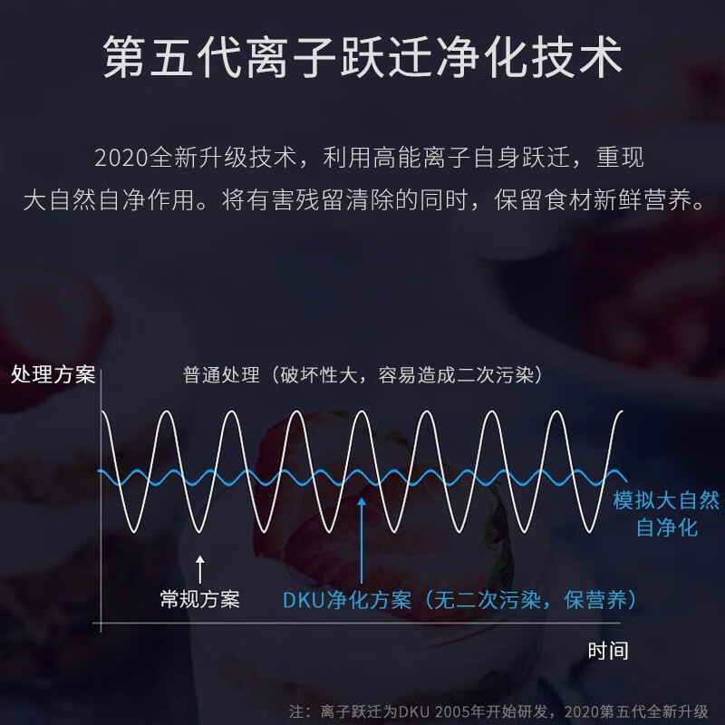 DKU德国(DKU)智能食材净化机器 果蔬清洗机 家用洗菜机 净食机 祛除激素农残粒子 跃迁离子 DKU-V9-Pro