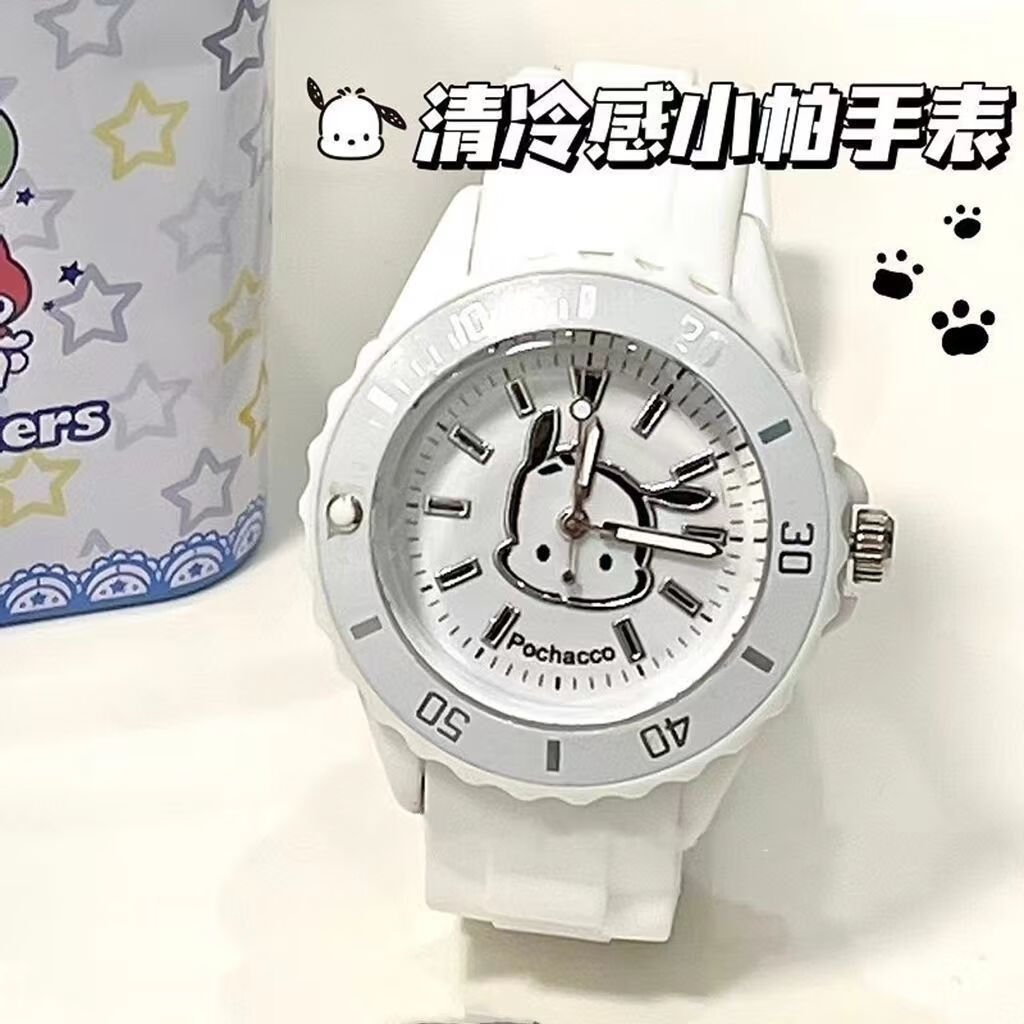 纯灿帕恰狗手表儿童玩具女孩初中学生女生小学生女童防水卡通电子 白色帕恰狗怎么看?