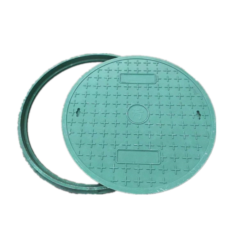 亿箬 复合井盖树脂污水雨水电力圆井盖700*800*30(井盖 井圈)绿化普通