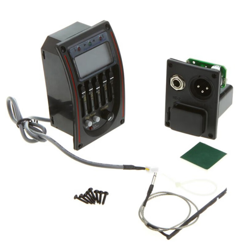 海江器乐民谣木吉他开孔拾音器 LC5 电箱拾音器 5段EQ均衡器带调音背光 红边款+电池