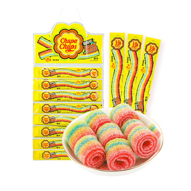 俏滋郎珍宝珠酸条糖果软糖长条彩虹橡皮糖儿童节小零食 酸条软糖*5条