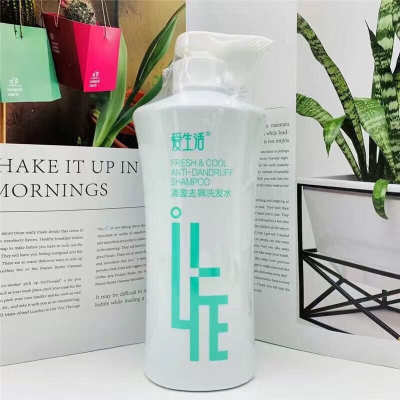 爱生活绿叶新款洗发水清盈去屑水500l控油止痒顺滑洗发露男女家庭 1瓶