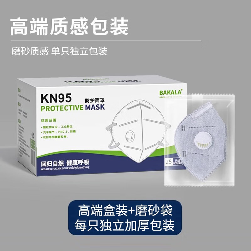 smhygn95防尘口罩透气工业粉尘活性炭kn95打磨专用焊工灰尘呼吸阀100% 8层【C型-活性炭】100枚(企业可定制)