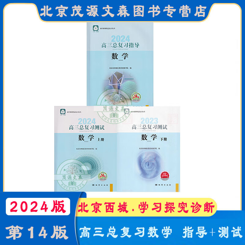 2024版 高三总复习数学 指导+测试上下册 3本套装 第14版 北京西城 学习探究诊断 高考数学 北京总复习 数学测试指导上下册套装 高中新课程 新高考 （第14版）