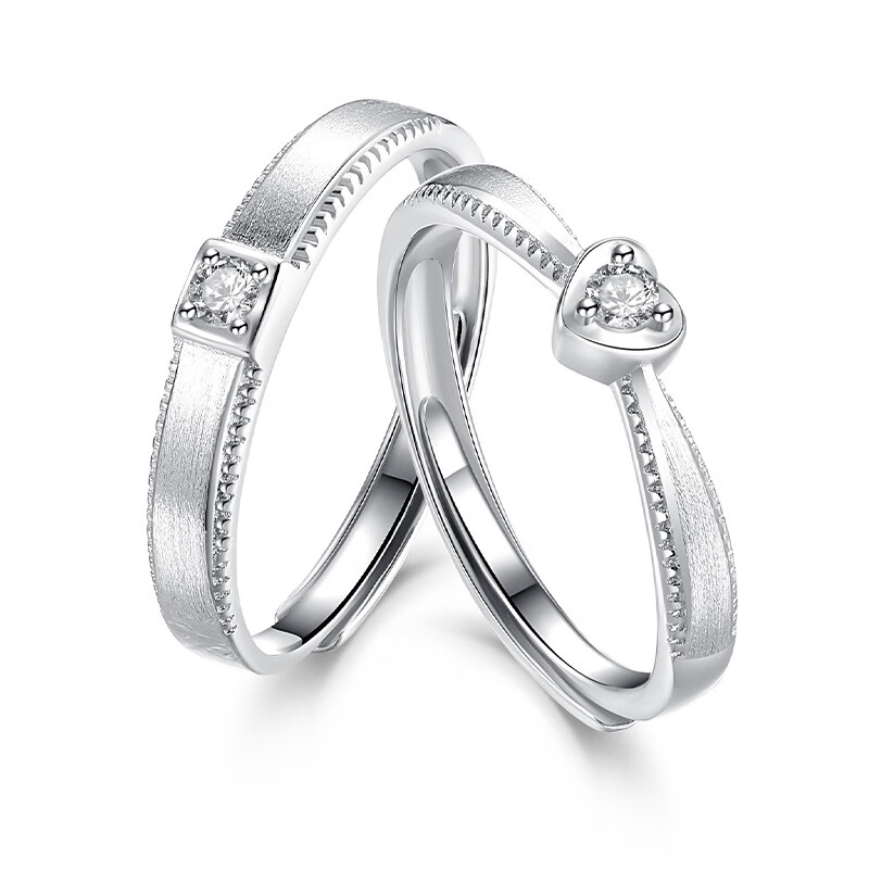 情侣戒指一对小众设计百搭七夕情人节表白礼物送女友闺蜜 真爱对戒