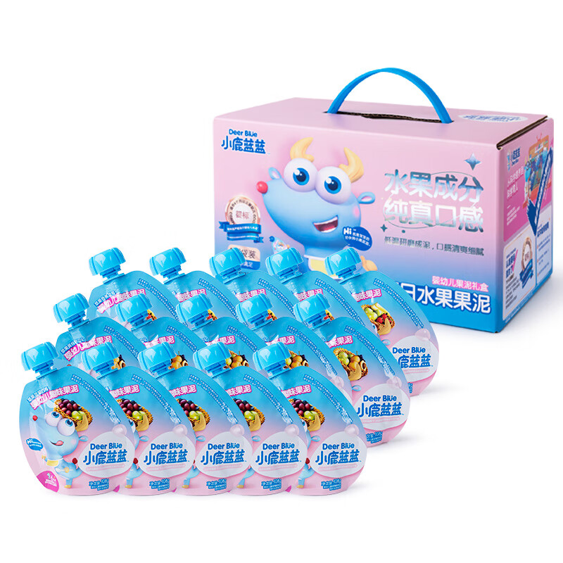 小鹿蓝蓝 多口味缤纷水果泥108gX15袋 7种水果婴儿辅食幼儿佐餐西梅泥怎么看?