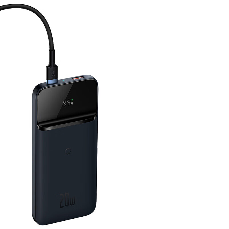 BaseusMagSafe磁吸充电宝10000毫安时20W双向快充无线数显移动电源适用苹果1312蓝色PPCX010103