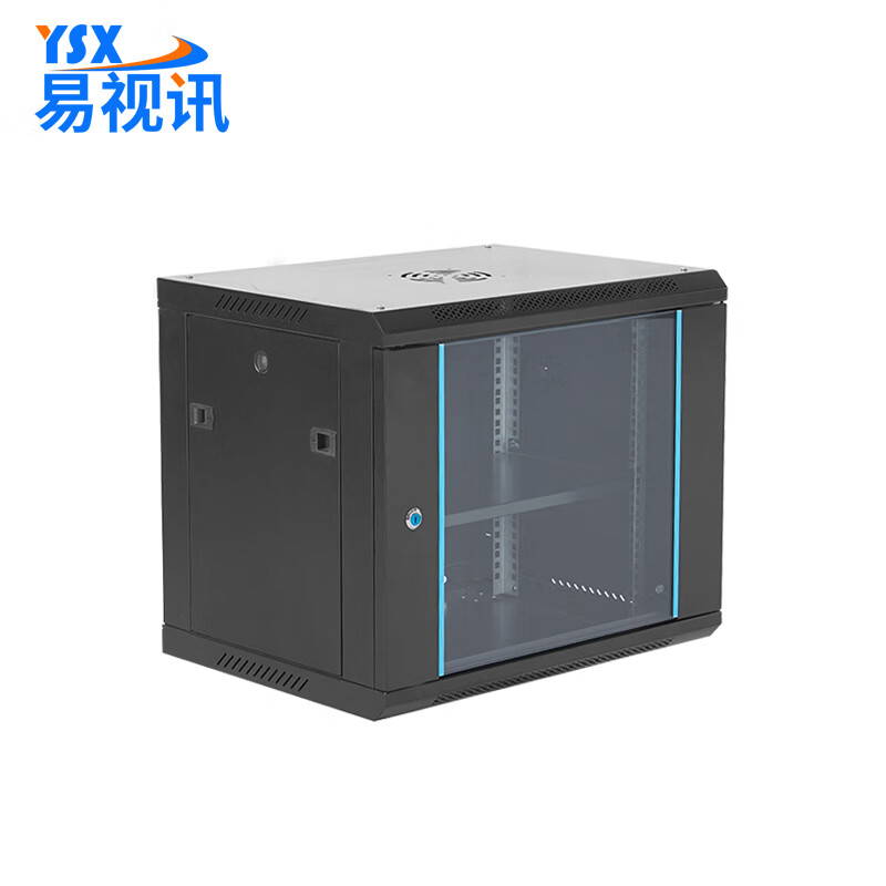 易视讯音频系统视频会议解决方案 标准服务器弱电9u加厚机柜ysx-jg9u