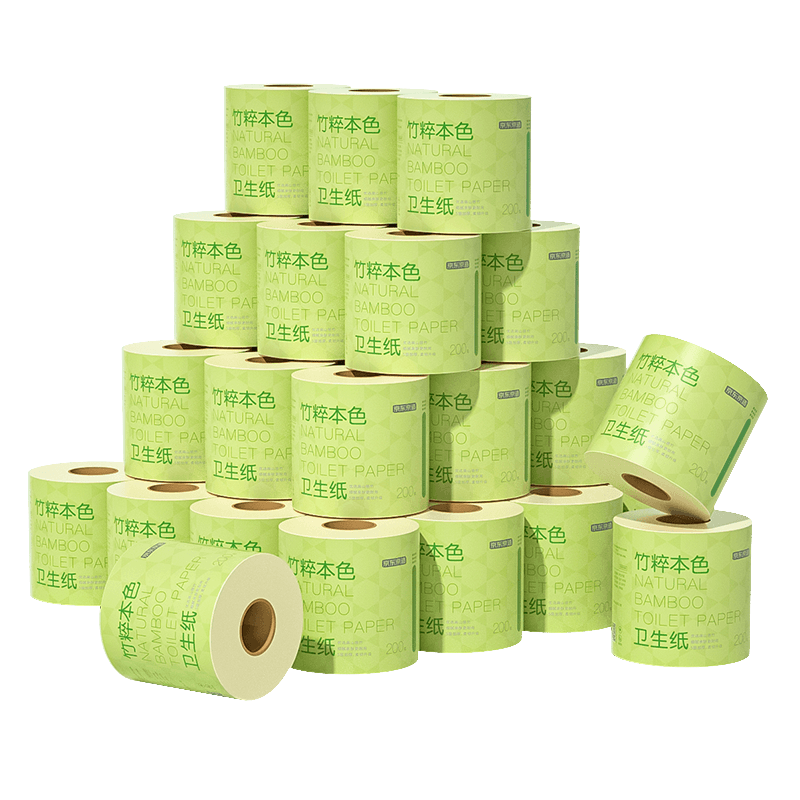 京东京造竹粹本色有芯卷纸五层加厚200g*27卷卫生纸卷筒纸 纸巾卷纸 厕纸 