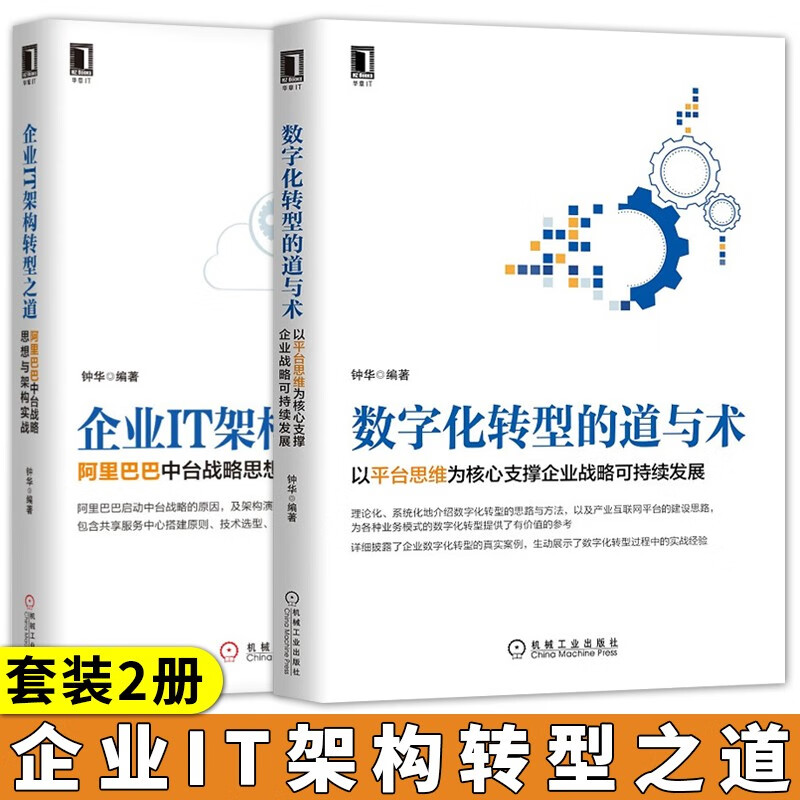 企业IT架构转型之道 阿里巴巴中台战略思想与架构实战+数字化转型的道与术 以平台思维为核心支撑企业战略可持续发展 钟华