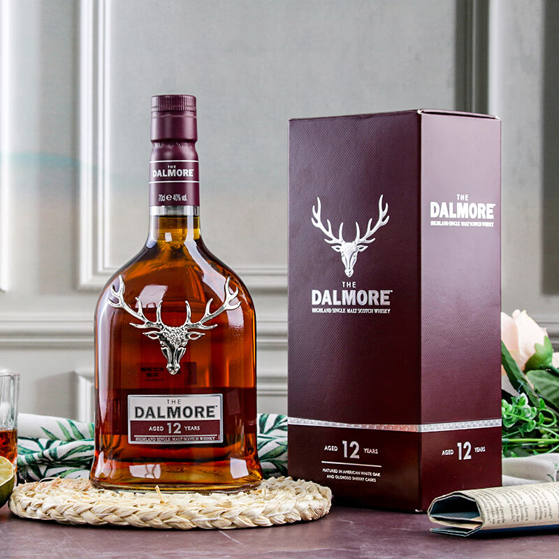 原装进口威士忌单一麦芽洋酒威士忌 苏格兰高地产区 大摩12年威士忌