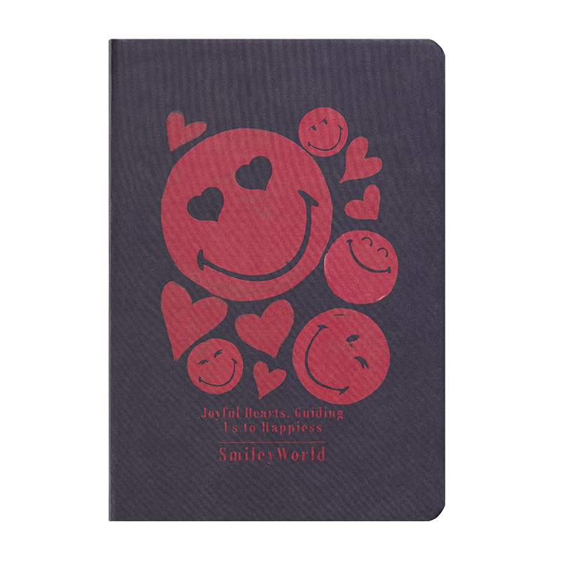 KACO聯(lián)名SMILEYWORLD虹憶A5笑臉布藝80g道林紙128張學(xué)生辦公便攜橫線(xiàn)記事筆記本 SMILEYWORLD聯(lián)名筆記本
