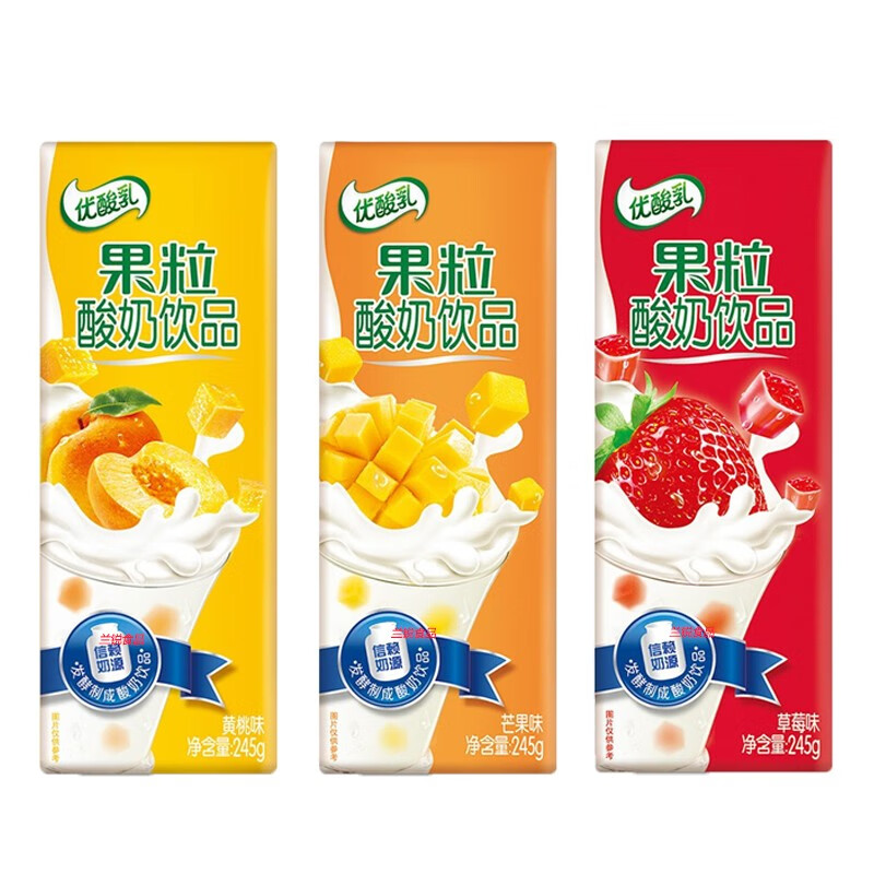 伊利优酸乳果粒酸奶饮品 245g*12盒3月