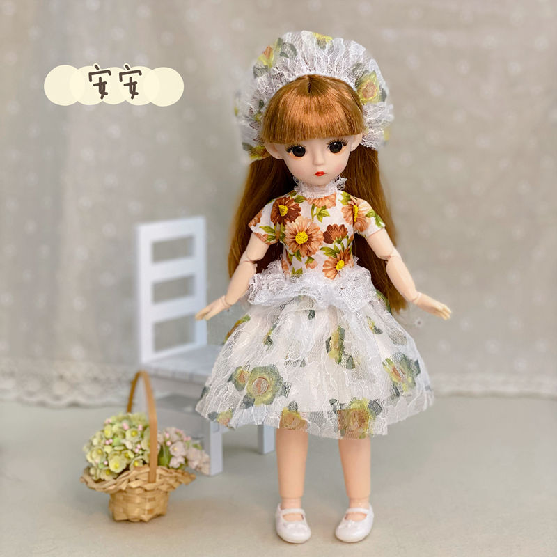 30厘米芭比娃娃bjd6分公主套装洋娃娃女孩玩具生日礼物换装衣服 苏苏