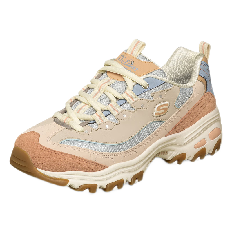 斯凯奇（Skechers）奶茶熊女鞋秋季厚底老爹鞋软底百搭熊猫鞋休闲运动鞋149238