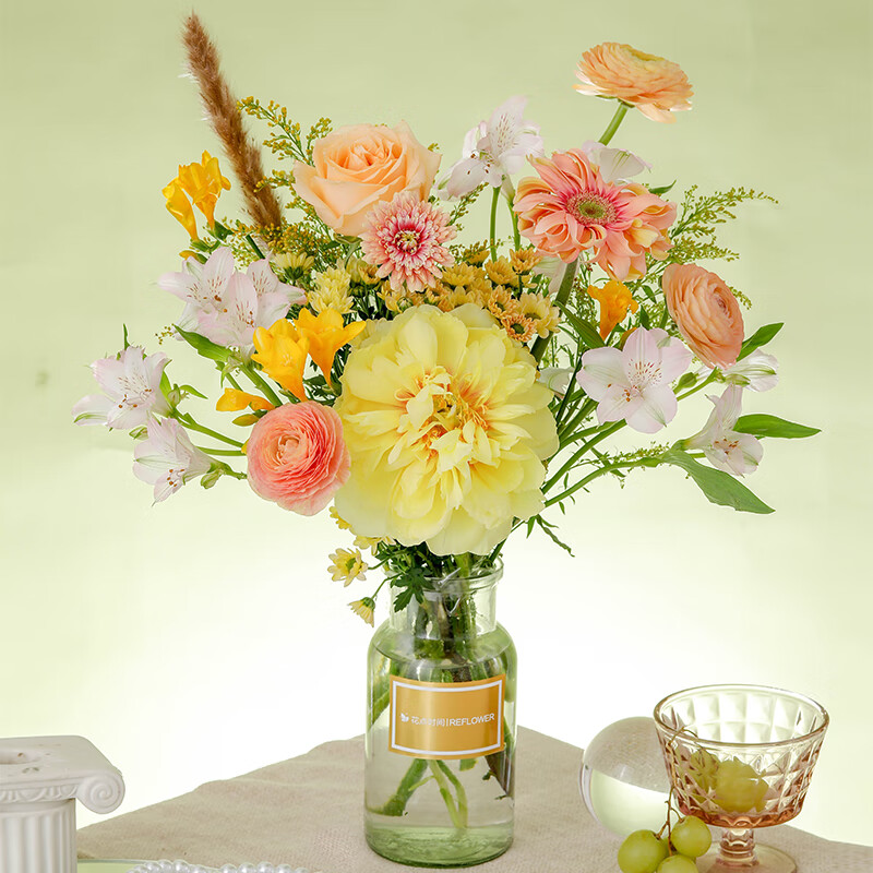 京东鲜花自然Pro每周一花包月鲜花客厅插花鲜切花结婚纪念日生日礼物女