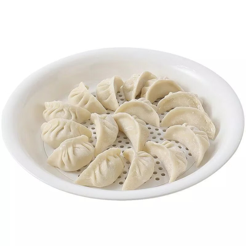 大号饺子盘家用双层沥水塑料水饺盘分层式盘子托盘圆盘多用水果盘 双层沥水饺子盘【升级加厚6个装